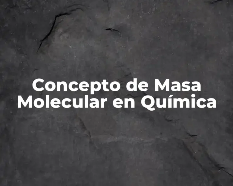 Concepto de Masa Molecular en Química
