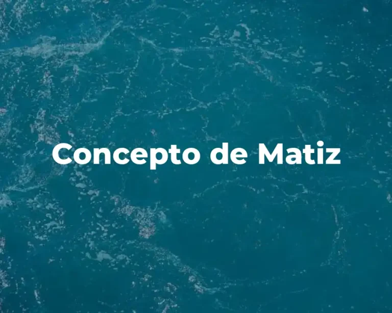 Concepto de Matiz