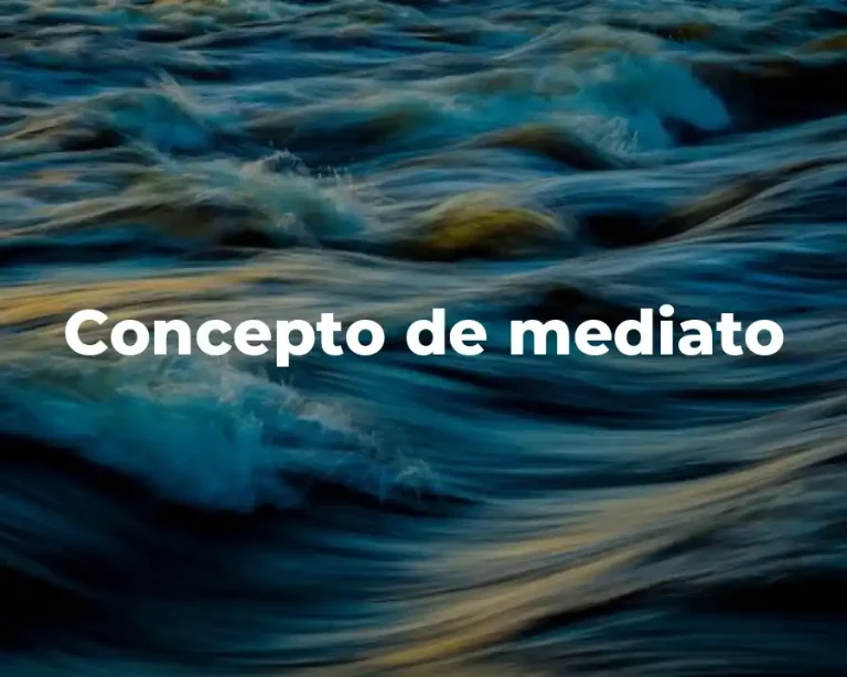 Concepto de mediato