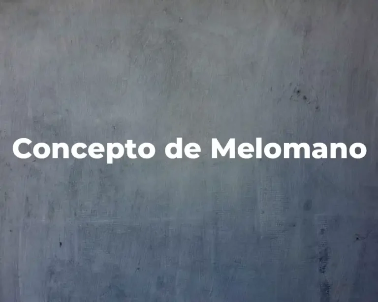 Concepto de Melomano