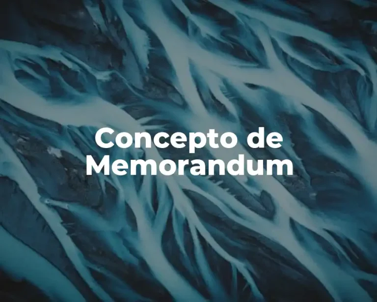 Concepto de Memorandum