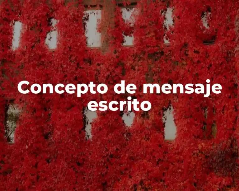 Concepto de mensaje escrito