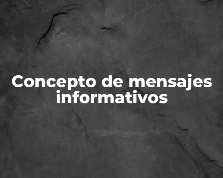 Concepto de mensajes informativos