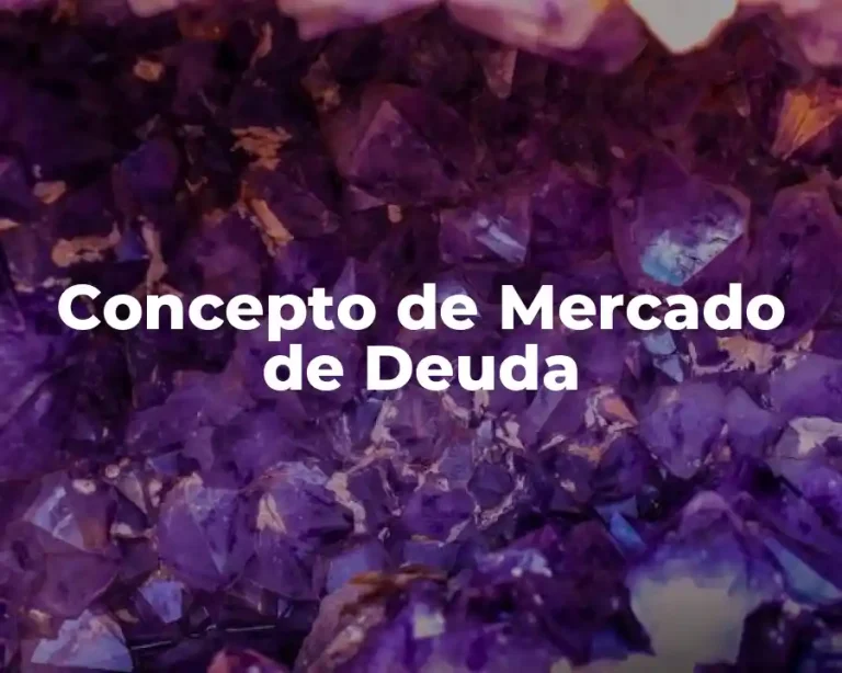Concepto de Mercado de Deuda