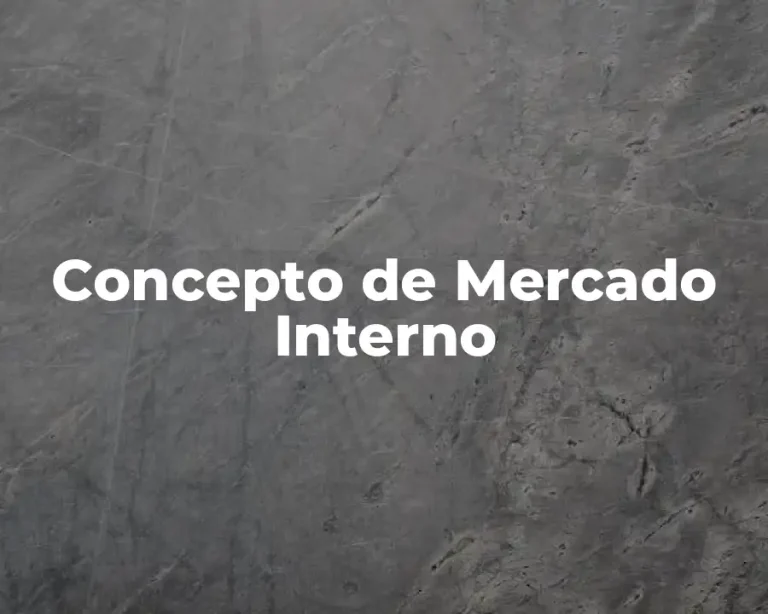 Concepto de Mercado Interno