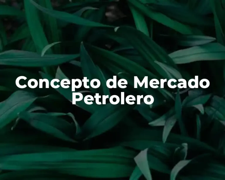 Concepto de Mercado Petrolero