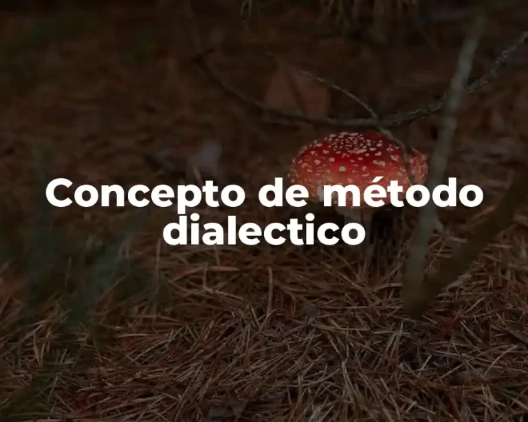 Concepto de método dialectico