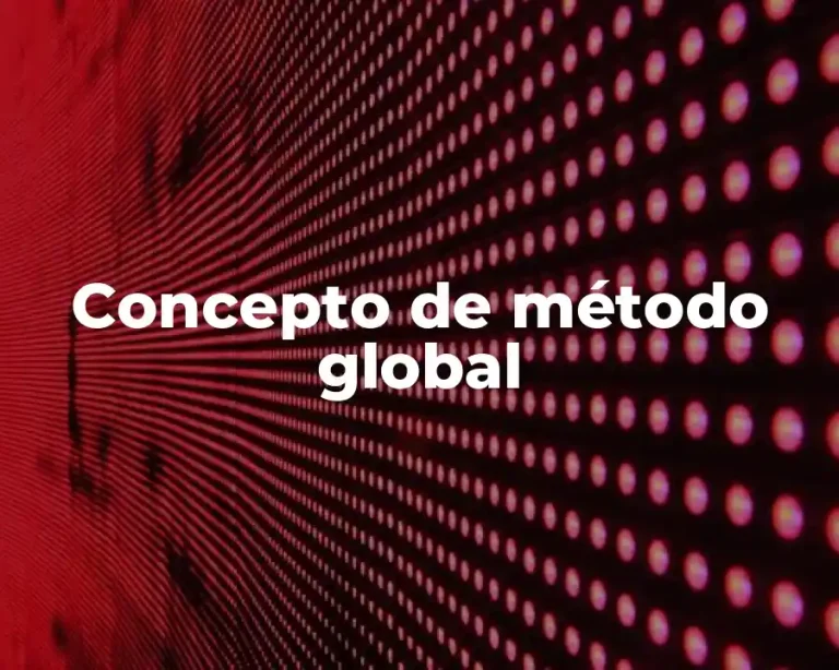 Concepto de método global