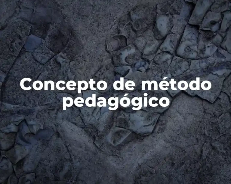 Concepto de método pedagógico