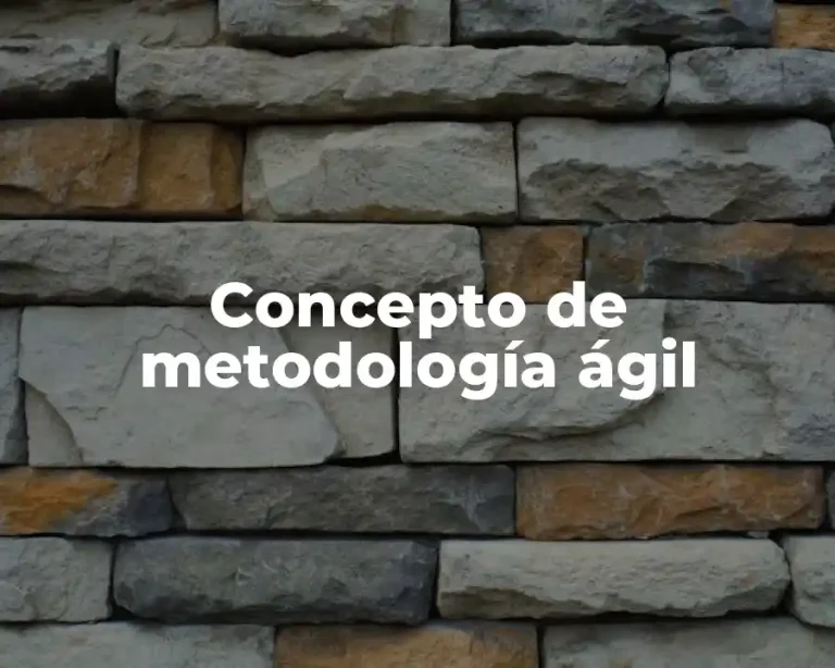 Concepto de metodología ágil