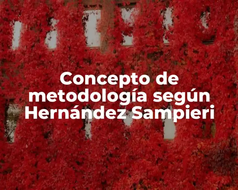 Concepto de metodología según Hernández Sampieri