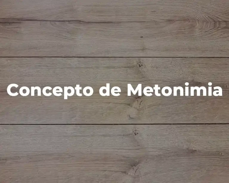 Concepto de Metonimia