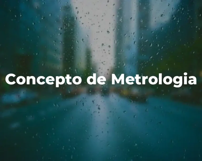 Concepto de Metrologia