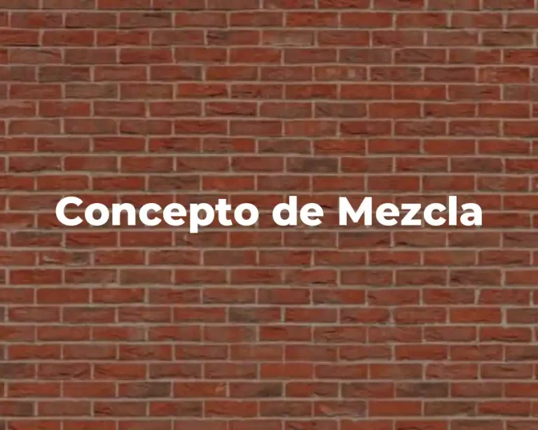 Concepto de Mezcla