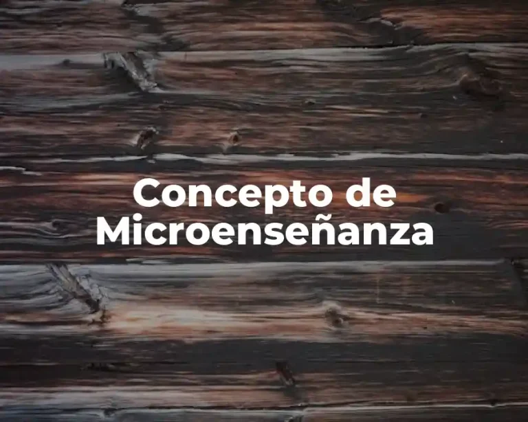 Concepto de Microenseñanza