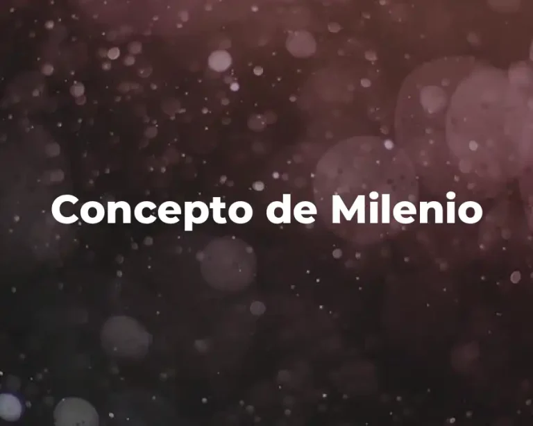 Concepto de Milenio