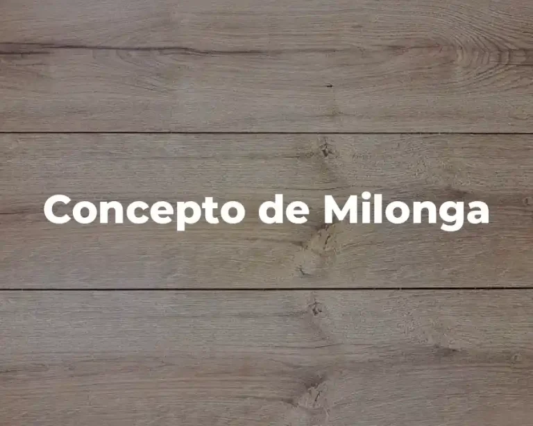 Concepto de Milonga