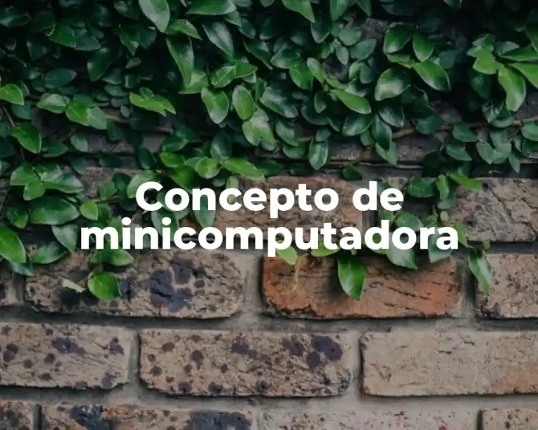 Concepto de minicomputadora