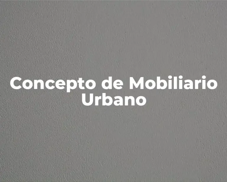 Concepto de Mobiliario Urbano