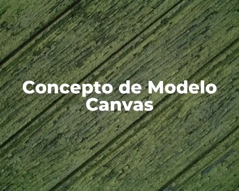 Concepto de Modelo Canvas