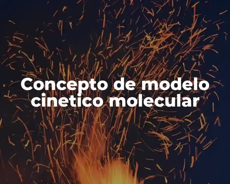 Concepto de modelo cinetico molecular