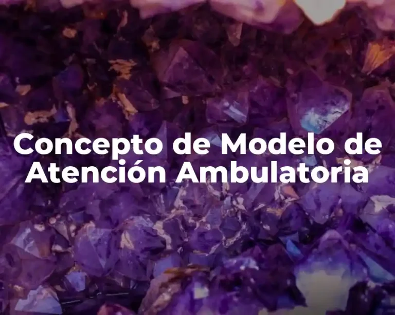 Concepto de Modelo de Atención Ambulatoria