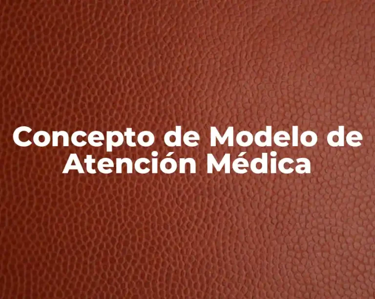 Concepto de Modelo de Atención Médica