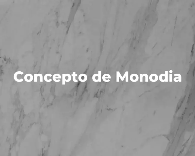Concepto de Monodia