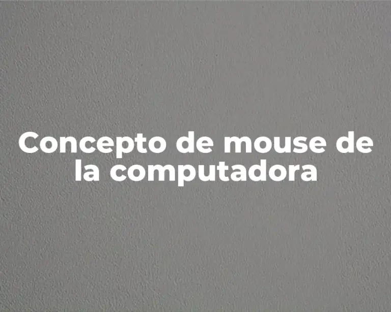 Concepto de mouse de la computadora