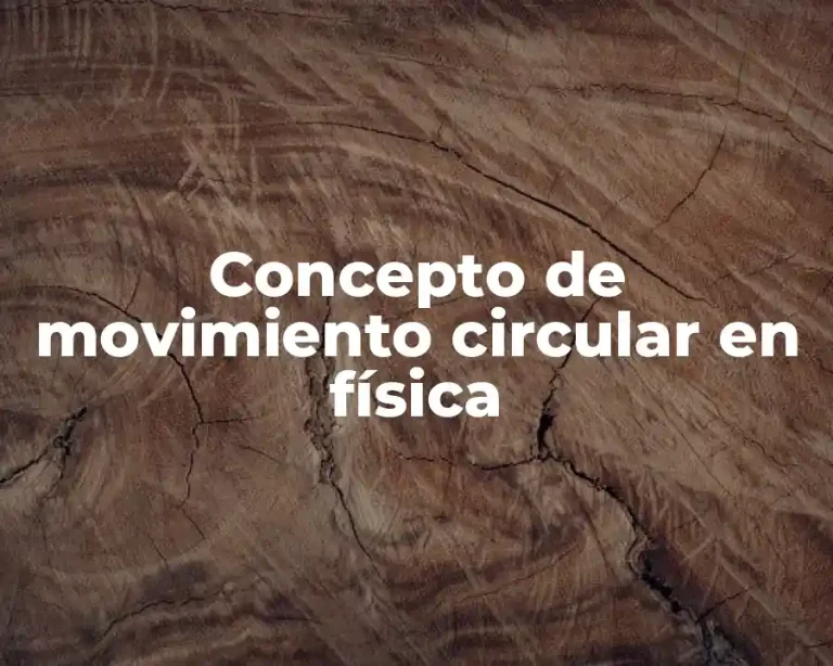 Concepto de movimiento circular en física