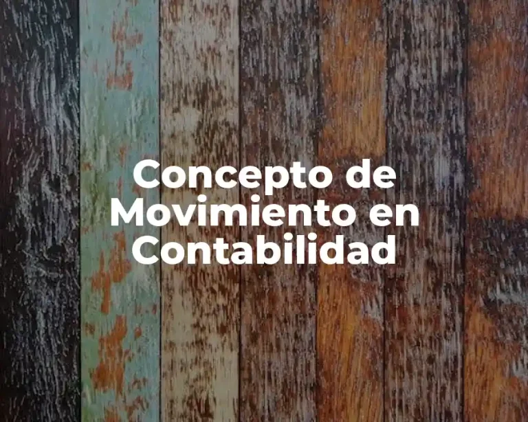 Concepto de Movimiento en Contabilidad