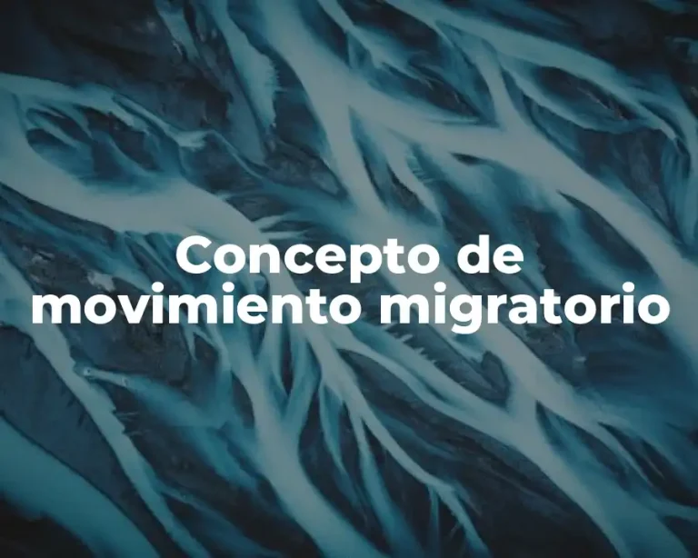 Concepto de movimiento migratorio