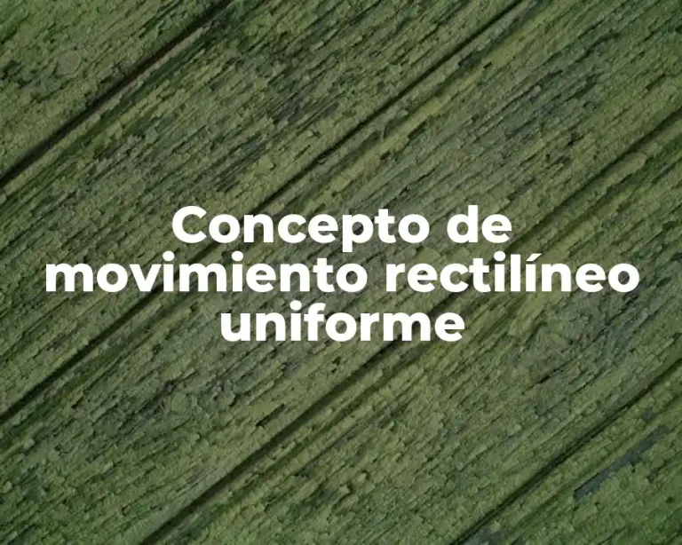 Concepto de movimiento rectilíneo uniforme