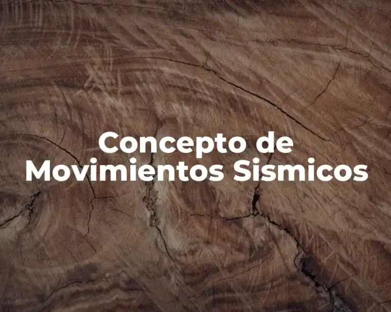 Concepto de Movimientos Sismicos