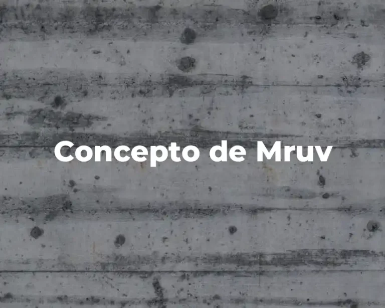 Concepto de Mruv