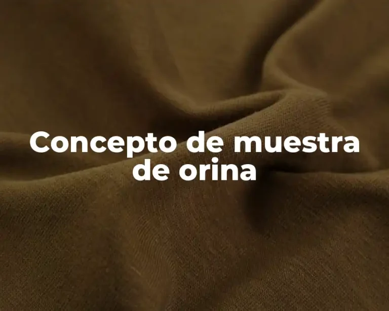 Concepto de muestra de orina