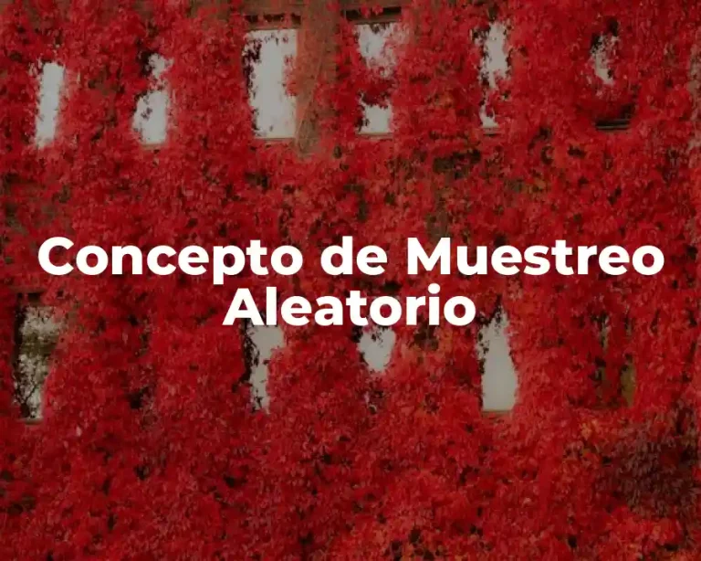 Concepto de Muestreo Aleatorio