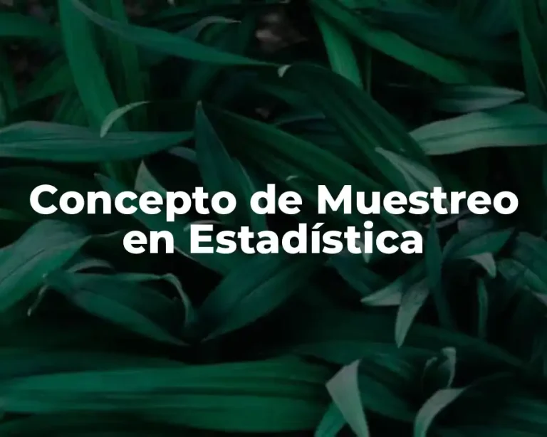 Concepto de Muestreo en Estadística