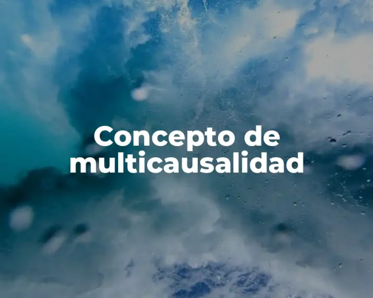 Concepto de multicausalidad