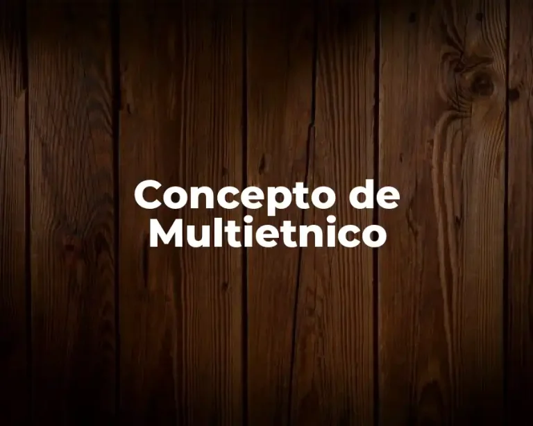 Concepto de Multietnico