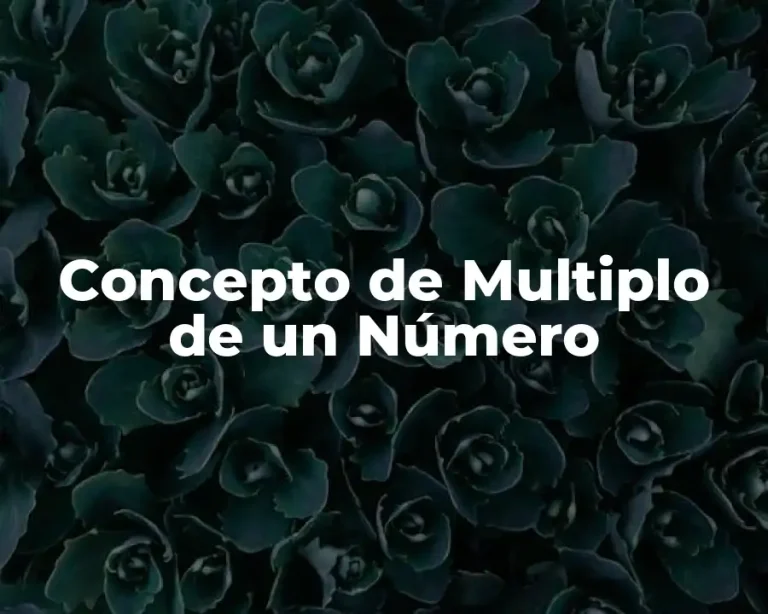 Concepto de Multiplo de un Número