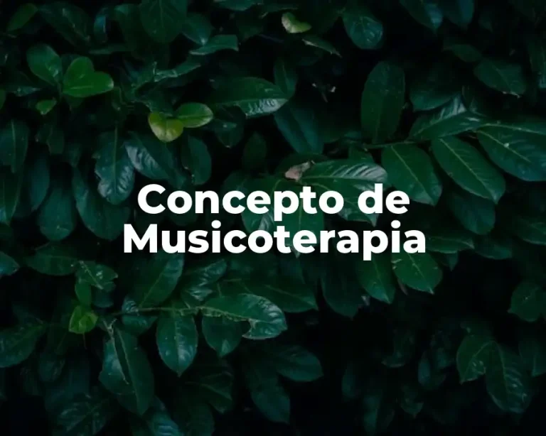 Concepto de Musicoterapia