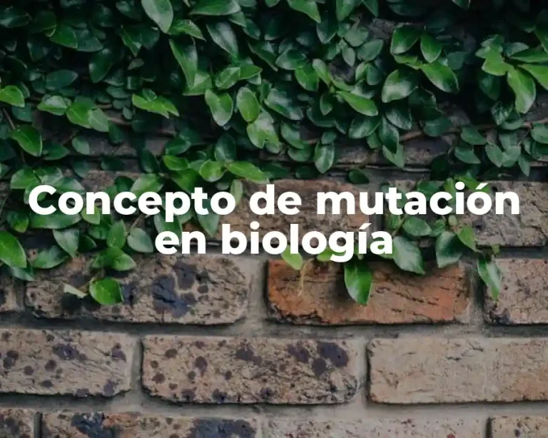 Concepto de mutación en biología