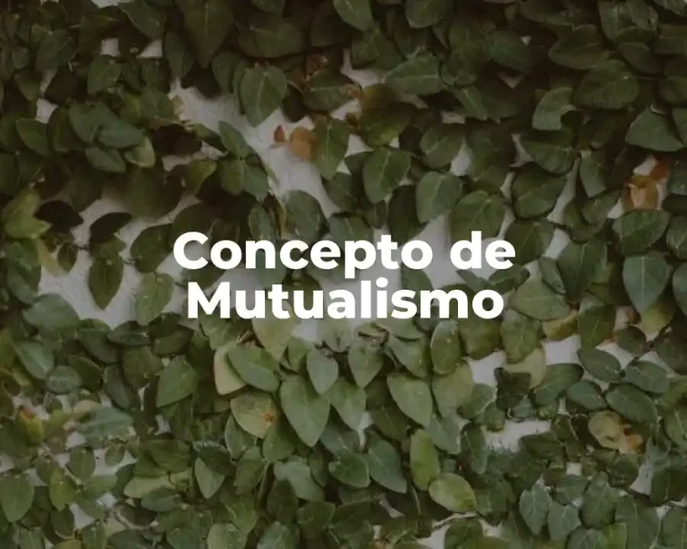 Concepto de Mutualismo