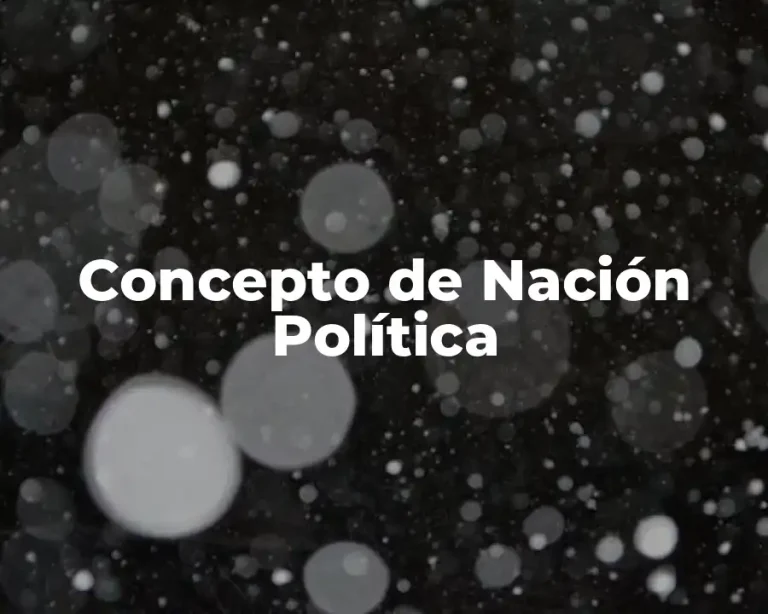 Concepto de Nación Política