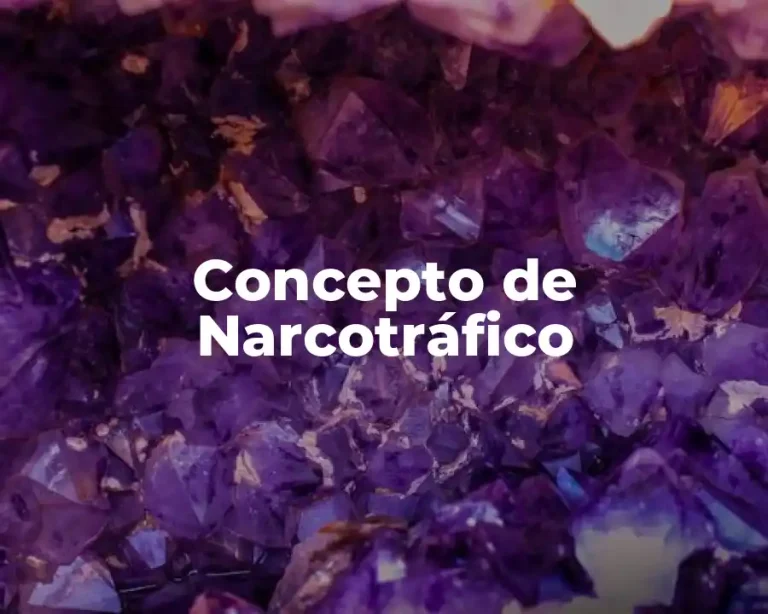 Concepto de Narcotráfico