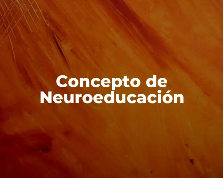 Concepto de Neuroeducación