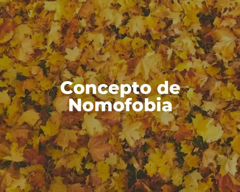 Concepto de Nomofobia