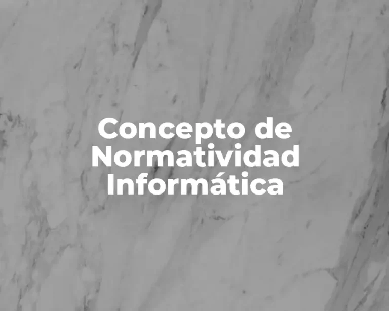 Concepto de Normatividad Informática