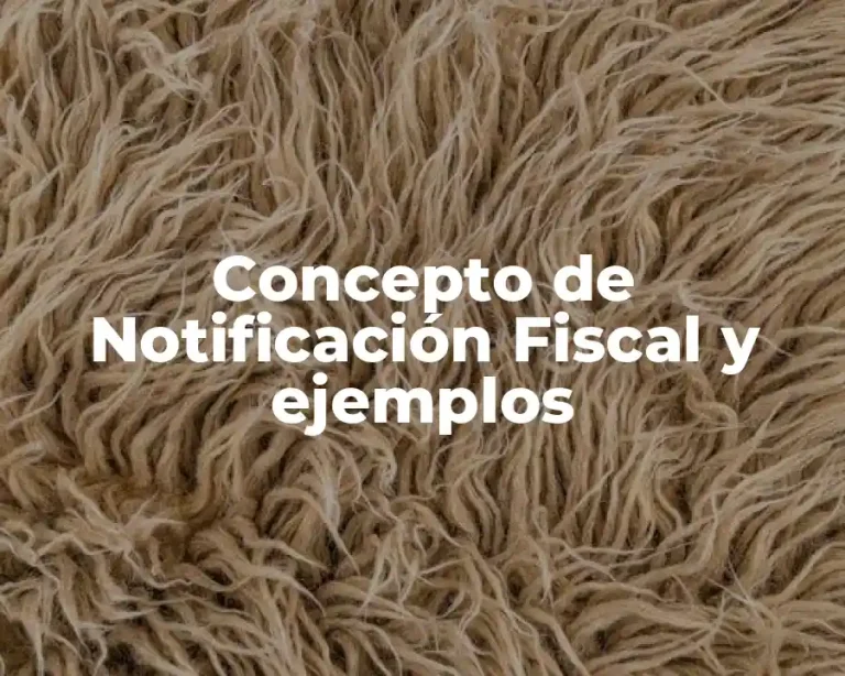 Concepto de Notificación Fiscal y ejemplos